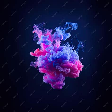 Premium Photo A Purple And Pink Splash Of Liquid Is Shown With A