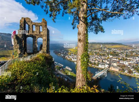 The City Of Traben Trarbach In The Moselle Valley River Moselle View