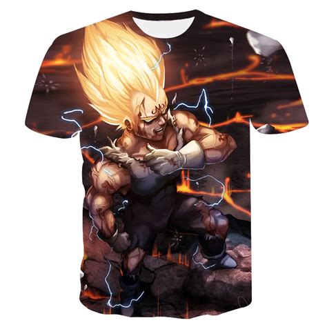 Anime Dragon Ball Z T Shirts Mens Summer Fashion D Print Super Saiyan