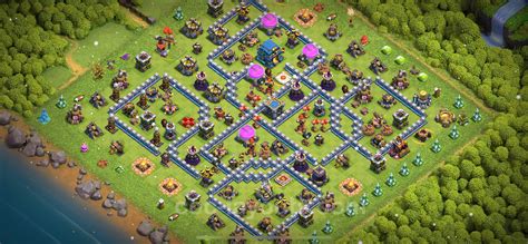 Base Th12 With Link Anti 3 Stars Anti Dragon Town Hall Level 12 Base Copy Anti Air 113