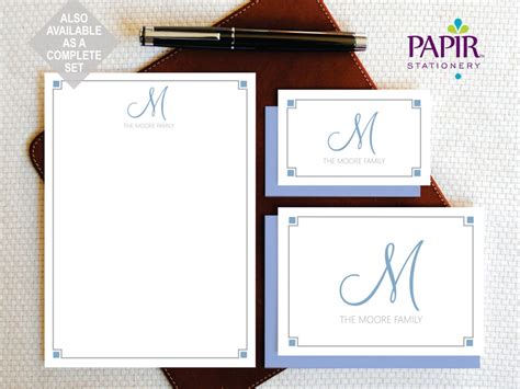 Personalized Notepad Elegant Monogram Note Pad Personalized Etsy