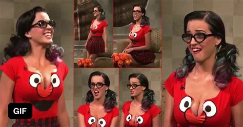 Katy Perry Elmo Shirt With Her Big Boobs Gag