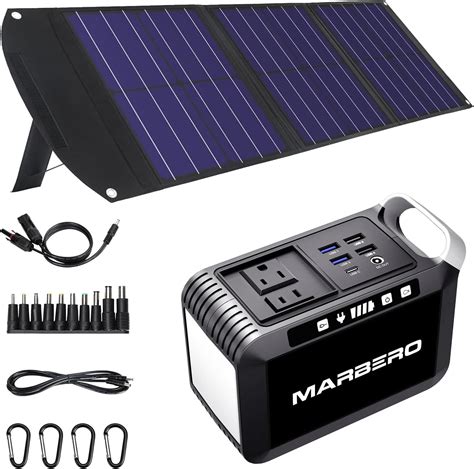 MARBERO Paneles solares de 60 W y banco de energía portátil 30000 mAh