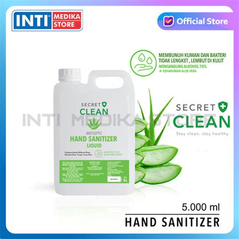 Jual SECRET CLEAN Hand Sanitizer Cair Aloe Vera 5 Liter Kota