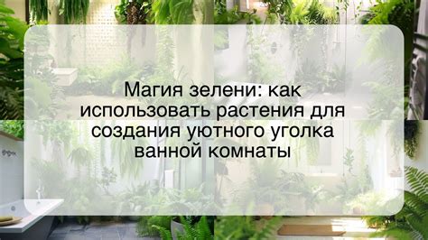 Магия зелени: как использовать растения для создания уютного уголка ...