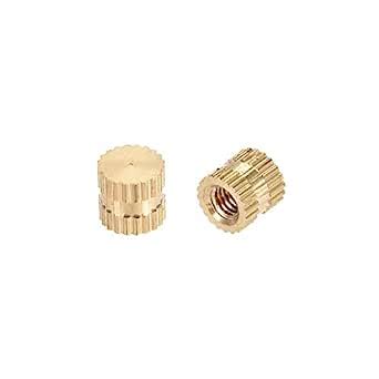 Uxcell Knurled Insert Nuts M X Mm L X Mm Od Female Thread Brass