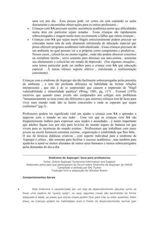 Sindrome De Asperger Guia Para Professores Pdf