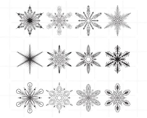 Snowflake Svg Snowflake Svg Bundle Christmas Svg Snowflake Etsy