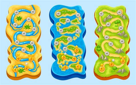 Game Level Map Template Vector Images Over 210
