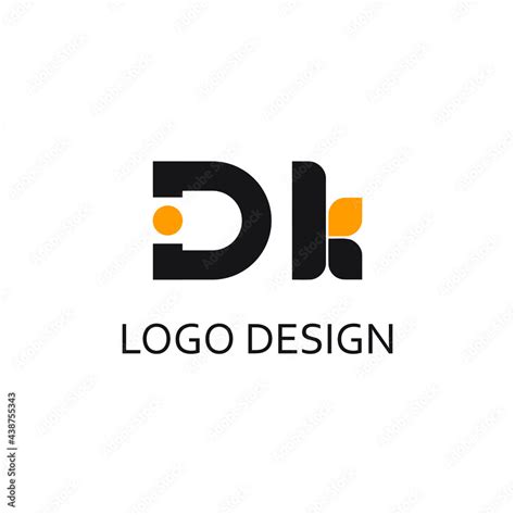 Dk Letter For Simple Logo Design Stock Vector Adobe Stock