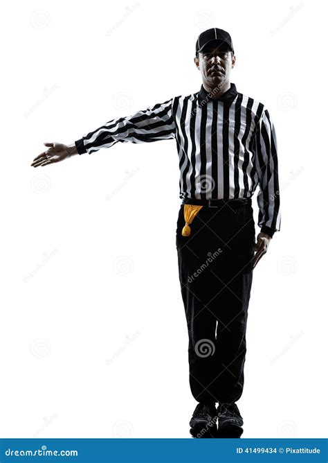 American Football Referee Gestures Silhouette Stock Photo Image Of