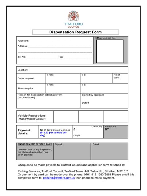 Fillable Online Dispensation Application Form V From Fax