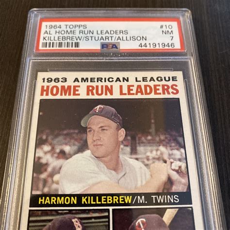 Topps Harmon Killebrew Bob Allison Dick Stuart Al Hr Leaders