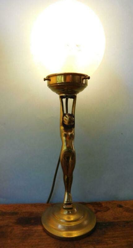 Art Deco Australian Solid Brass Diana Naked Lady Lamp With Globe Shade 1930s Antique Price