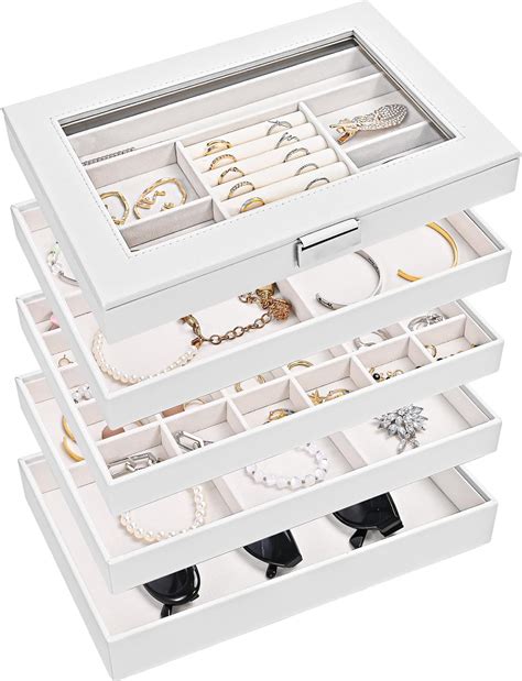 Amazon Procase Set Of Stackable Jewelry Organizer Trays For