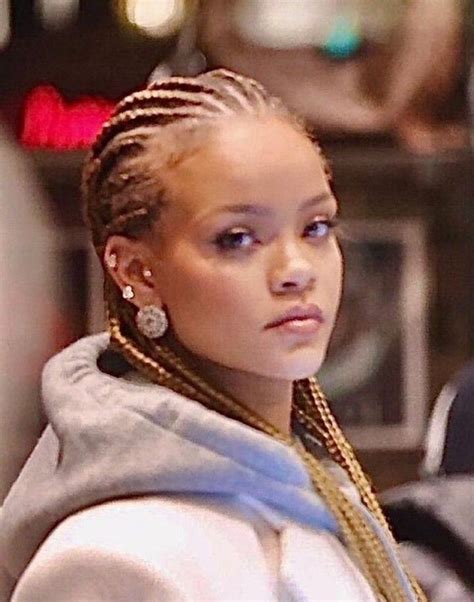 Rihanna Blonde Cornrows Hair Styles Rihanna Blonde Cornrows