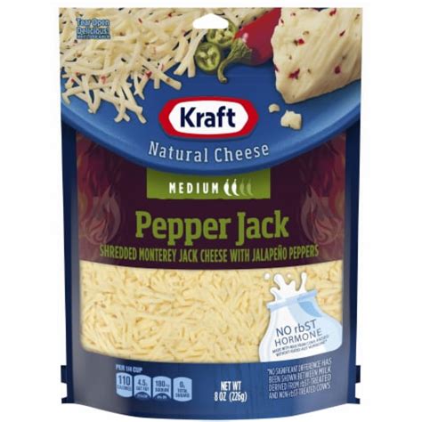 Kraft Pepper Jack Medium Shredded Cheese 8 Oz Frys Food Stores