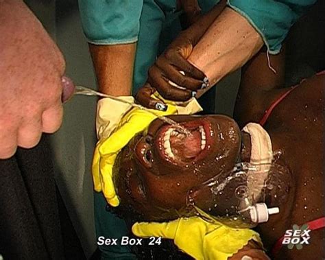 Naughty Ebony Gets A Rough Fuck And Pissed On By Pervy Doctors 12 Photos