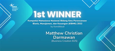 Prestasi Membanggakan Matthew Christian Darmawan Raih Gelar Juara 1