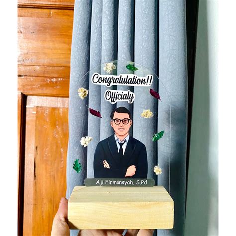 Jual Tanpapo Acrylic Custom Uk X Kado Akrilik Kado Wisuda Hari