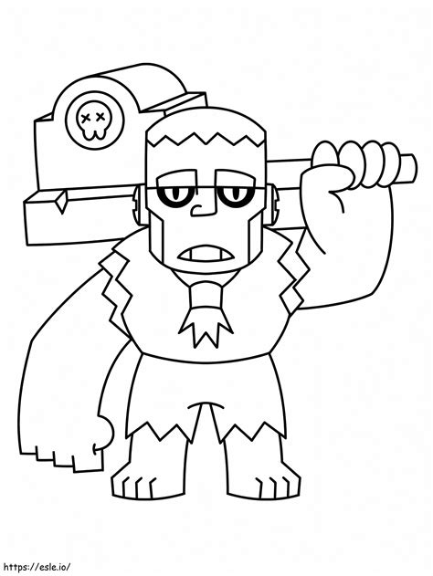 Frank Brawl Stars Coloring Page