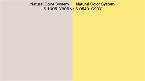 Natural Color System S 1005 Y90R Vs S 0540 G90Y Side By Side Comparison