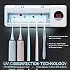 DSHOW UV Toothbrush Sanitizer Bathroom Toothbrush Holder Wall Mounted