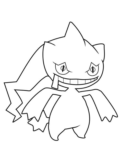 Pokemon Banette Coloring Pages Free Printable 5130 The Best Porn Website