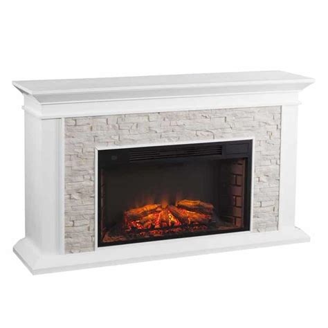 Bowery Hill Faux Stone Electric Fireplace Fireplacess