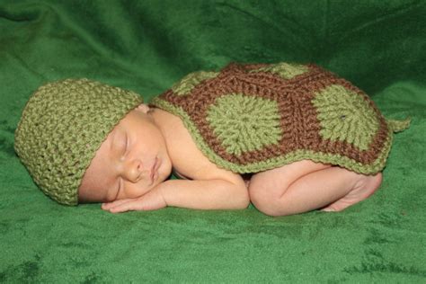 Crocheted Newborn Turtle Shell And Hat By Creationsforkiddos 2800