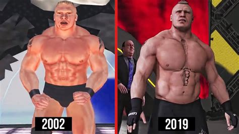 Wwe K Evolution Of Brock Lesnar Entrances Wwe Games Youtube