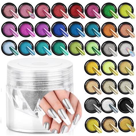 Amazon Saviland Pcs Mirror Chrome Nail Powder Set Metallic