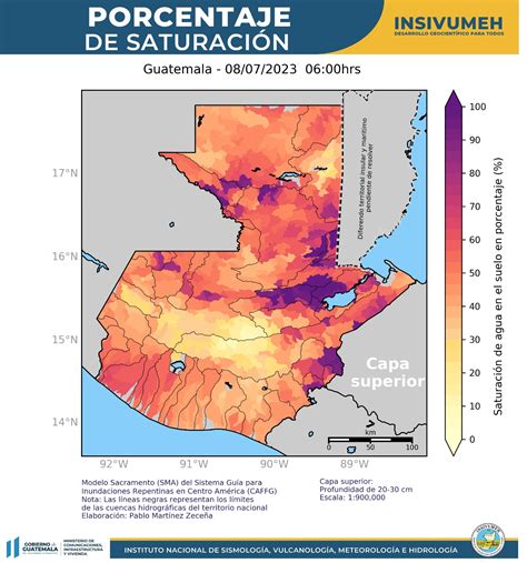 INSIVUMEH Guatemala on Twitter MAPAS DE PORCENTAJE DE SATURACIÓN DEL