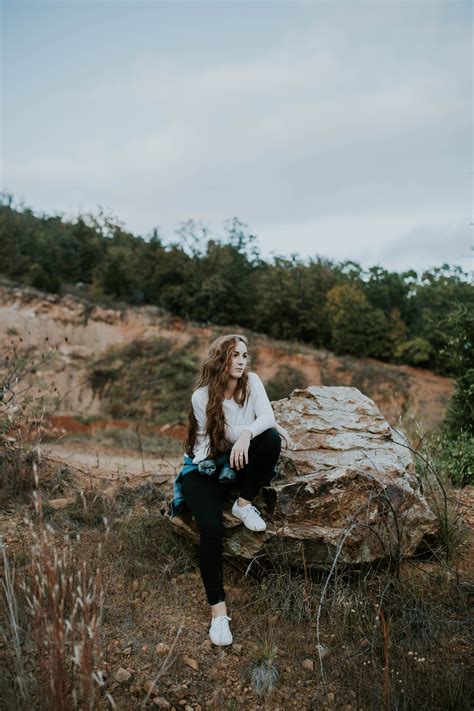 Free Images Landscape Grass Rock Walking Person Girl Woman