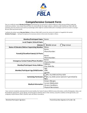 Fillable Online Missouri FBLA PBL Adviser Assurance Form Fax Email