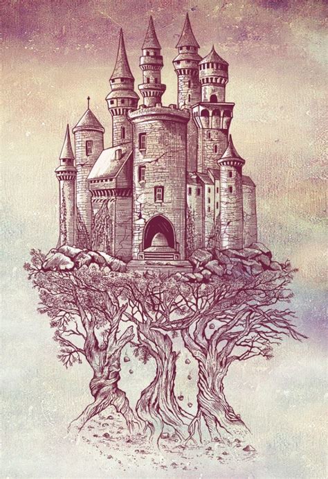 Castle In The Trees Art Print By Rachel Caldwell Society Burg