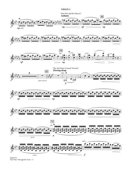 Star Wars Through The Years Violin 1 By Stephen Bulla Violin Digital Sheet Music Sheet