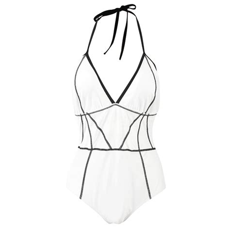 One Piece Swimsuit Women Fashion Sexy Bikini Swimsuit Solid Color Seamless Spa Swimsuit White