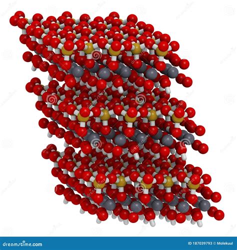 Kaolinite Clay Mineral, Crystal Structure Royalty-Free Stock ...