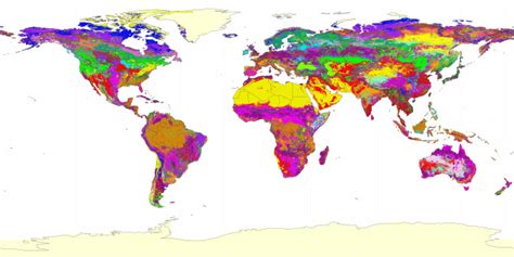 Usgs Global Land Cover Map Defined According To The Olson Legend