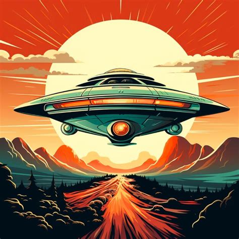 Premium AI Image | Scifi Spaceship flying Fantastic flying car Vector ...