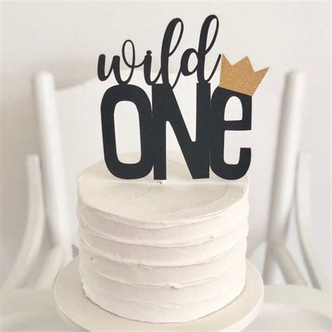 Wild One Cake Topper 1st Birthday Smash Cake Topper Safari Etsy