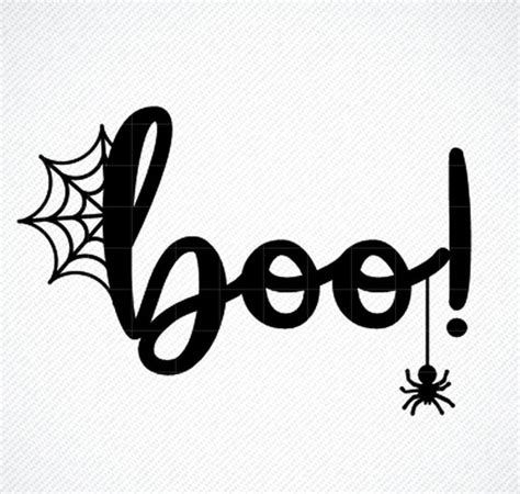 Halloween SVG BOO SVG File Silhouette Cutting File Cricut Etsy