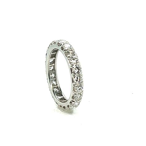 Proantic Bague De Mariage En Platine Sertie De Diamants