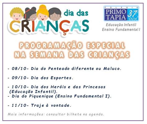 Semana Da Crian A Na Educa O Infantil Relacionado A Crian As