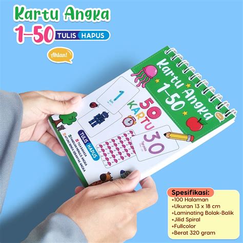 Gmb Ready Kartu Angka 1 50 Ahlan Wipe And Clean Buku Tulis Hapus