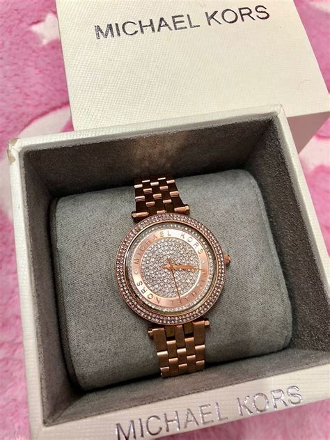 Michael Kors Mini Darci Rose Gold Crystal Pave Dial Women S Fashion