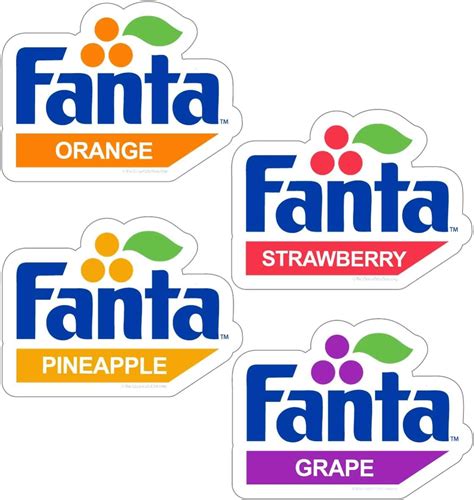 Amazon.com: Fanta Flavors 1980s Labels Vinyl Sticker Set of 4 Vintage Style