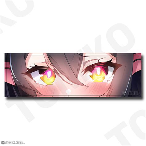 Nervous Eyes Slap Sticker Jdm Anime Girl Eyes Holographic Light