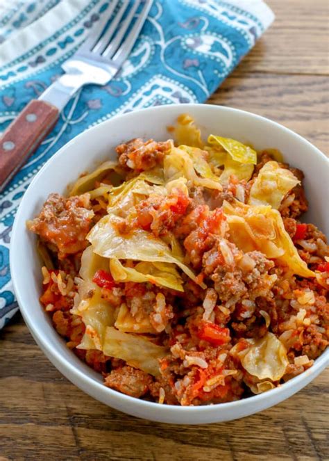 Layered Cabbage Roll Casserole Barefeet In The Kitchen